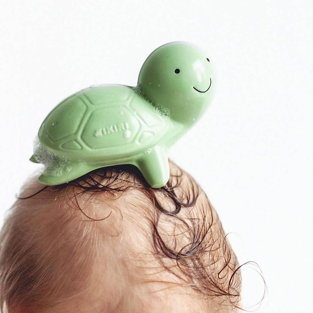 Organic Rubber Turtle Teether, Rattle & Bath Toy