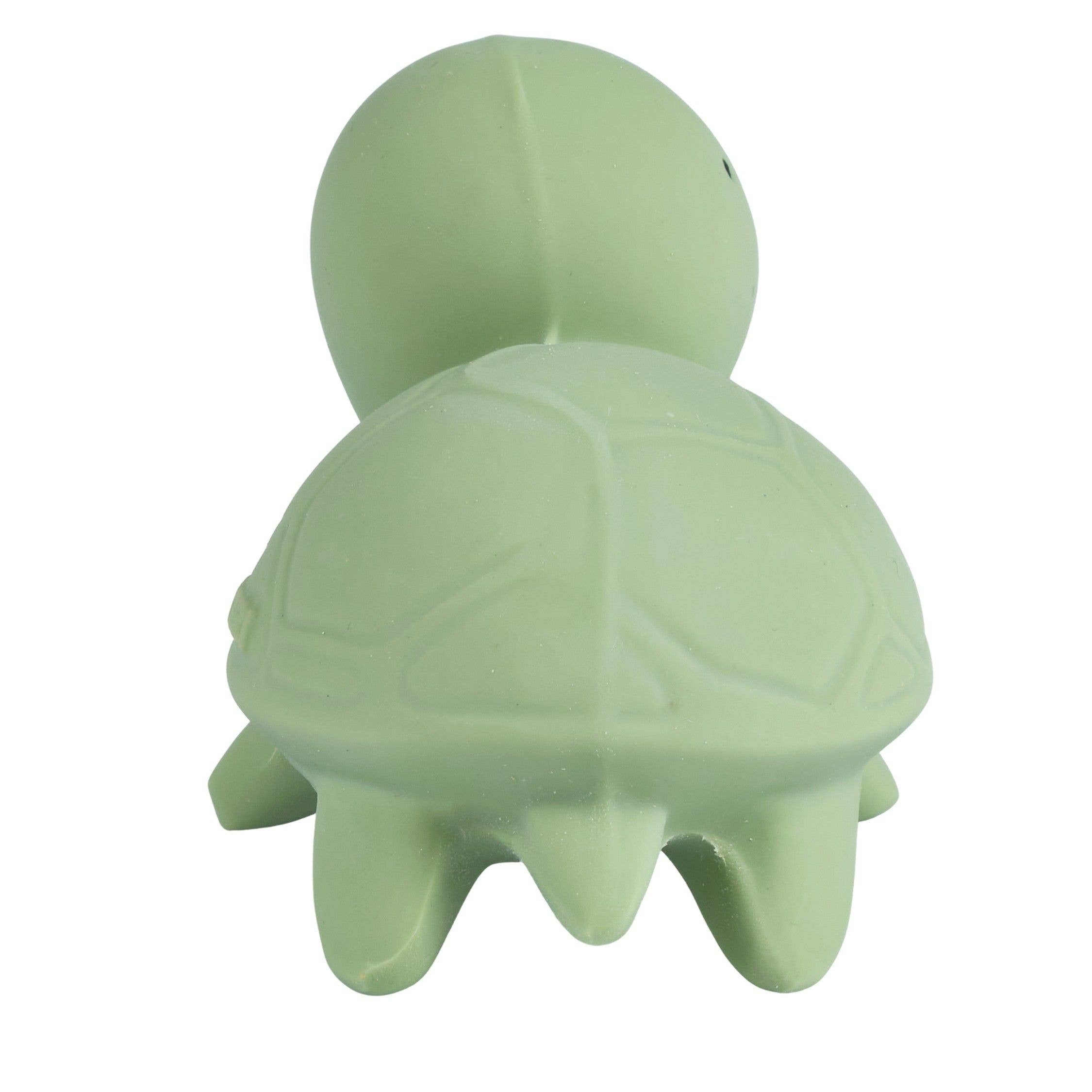 Organic Rubber Turtle Teether, Rattle & Bath Toy