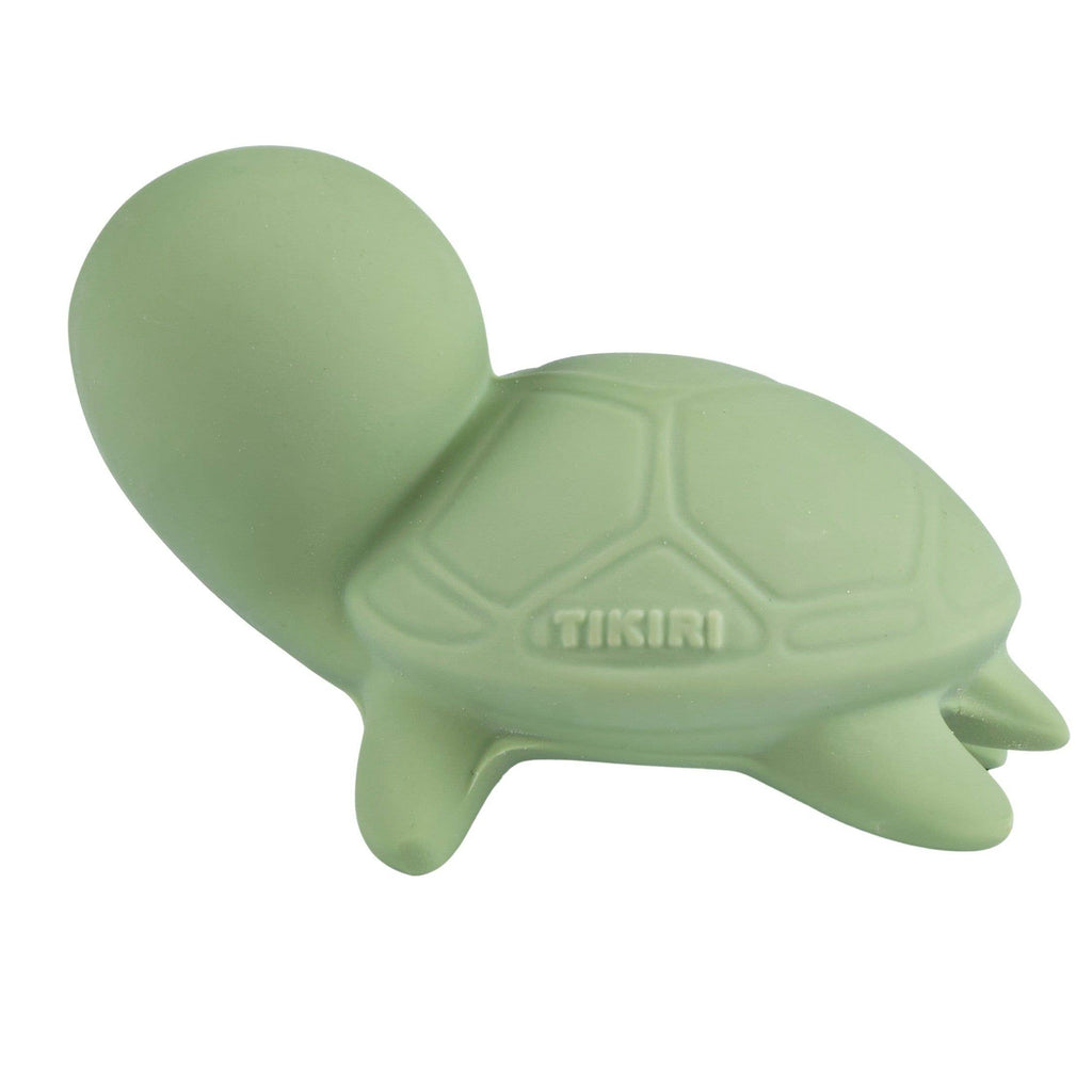 Organic Rubber Turtle Teether, Rattle & Bath Toy
