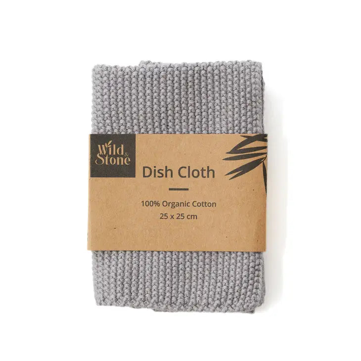 Knitted Organic Cotton Dishcloth | Zero-Waste, Plastic-Free Kitchen Cleaning Cloth