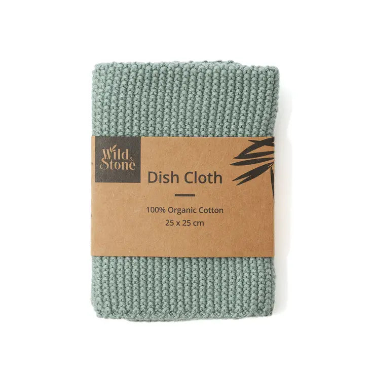 Knitted Organic Cotton Dishcloth | Zero-Waste, Plastic-Free Kitchen Cleaning Cloth
