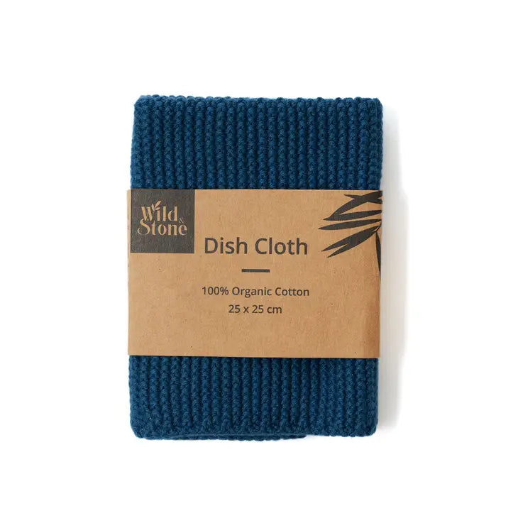Knitted Organic Cotton Dishcloth | Zero-Waste, Plastic-Free Kitchen Cleaning Cloth