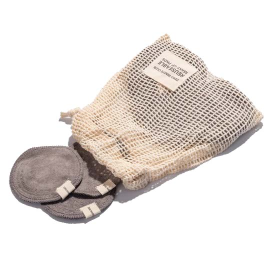 Organic Cotton Makeup Remover Pads with Wash Bag
