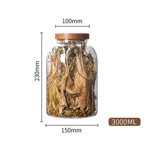 Kitchen Glass Jars with Acacia Airtight Lid - Versatile Food Storage Containers