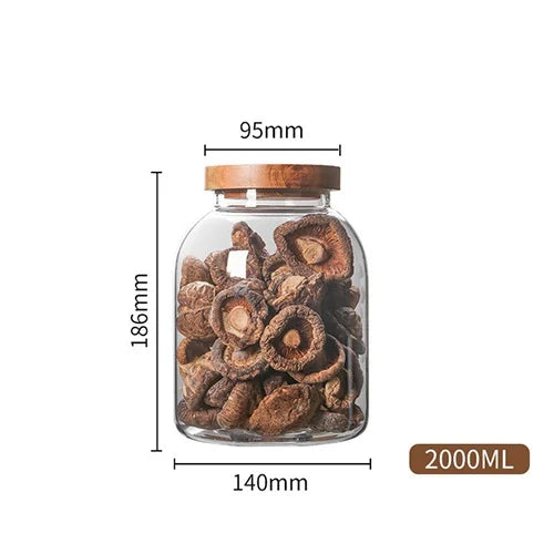 Kitchen Glass Jars with Acacia Airtight Lid - Versatile Food Storage Containers
