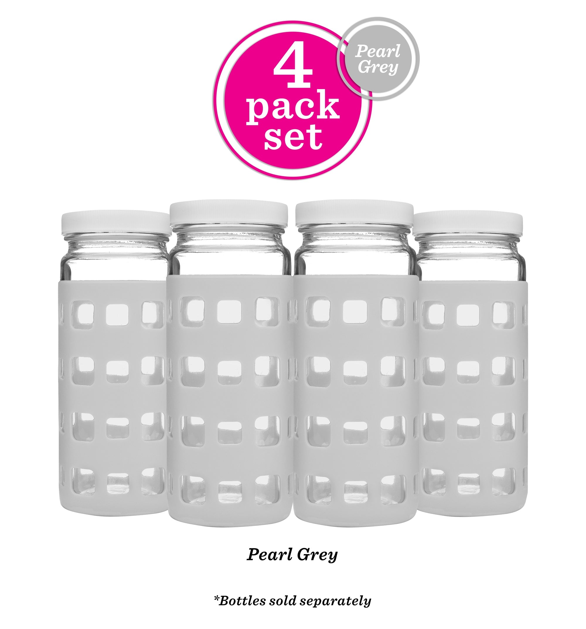 Geometric Cube Silicone Protective Bottle Sleeves Set, for 32oz Bottles