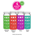 Geometric Cube Silicone Protective Bottle Sleeves Set, for 32oz Bottles