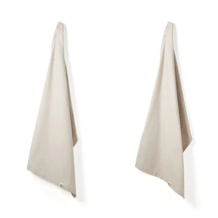 Organic Cotton Tea Towel – Herringbone Weave | Absorbent, Plastic-Free Kitchen Towel