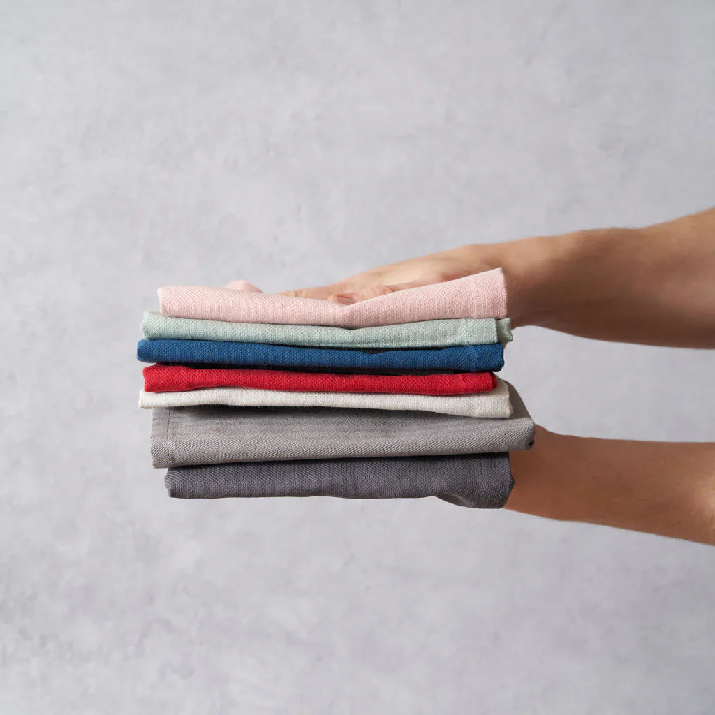 Organic Cotton Tea Towel – Herringbone Weave | Absorbent, Plastic-Free Kitchen Towel