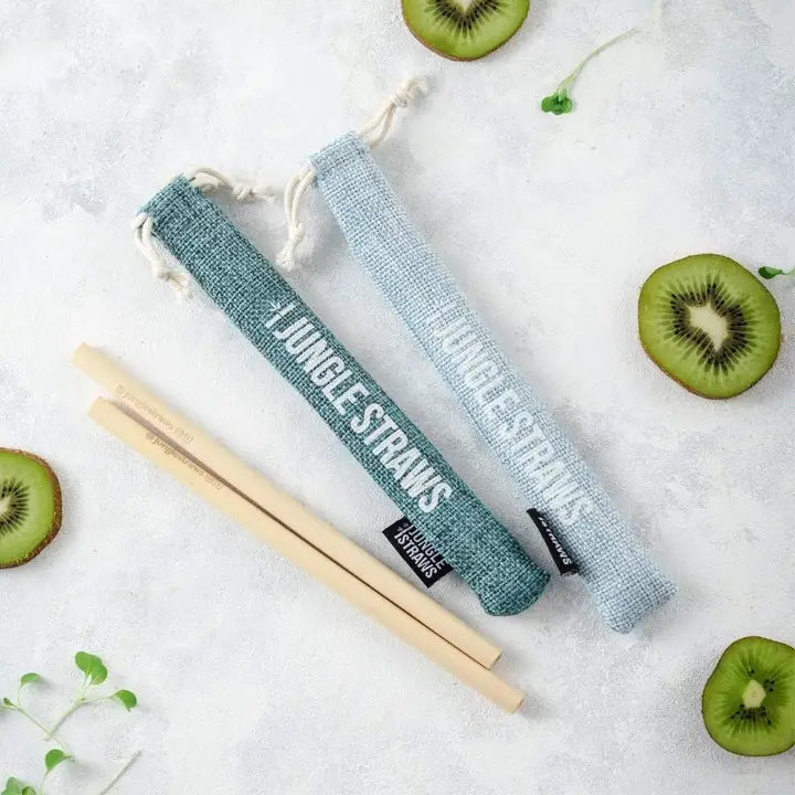 Bamboo Straws - Reusable Drinking Straw Set - Plastic-Free