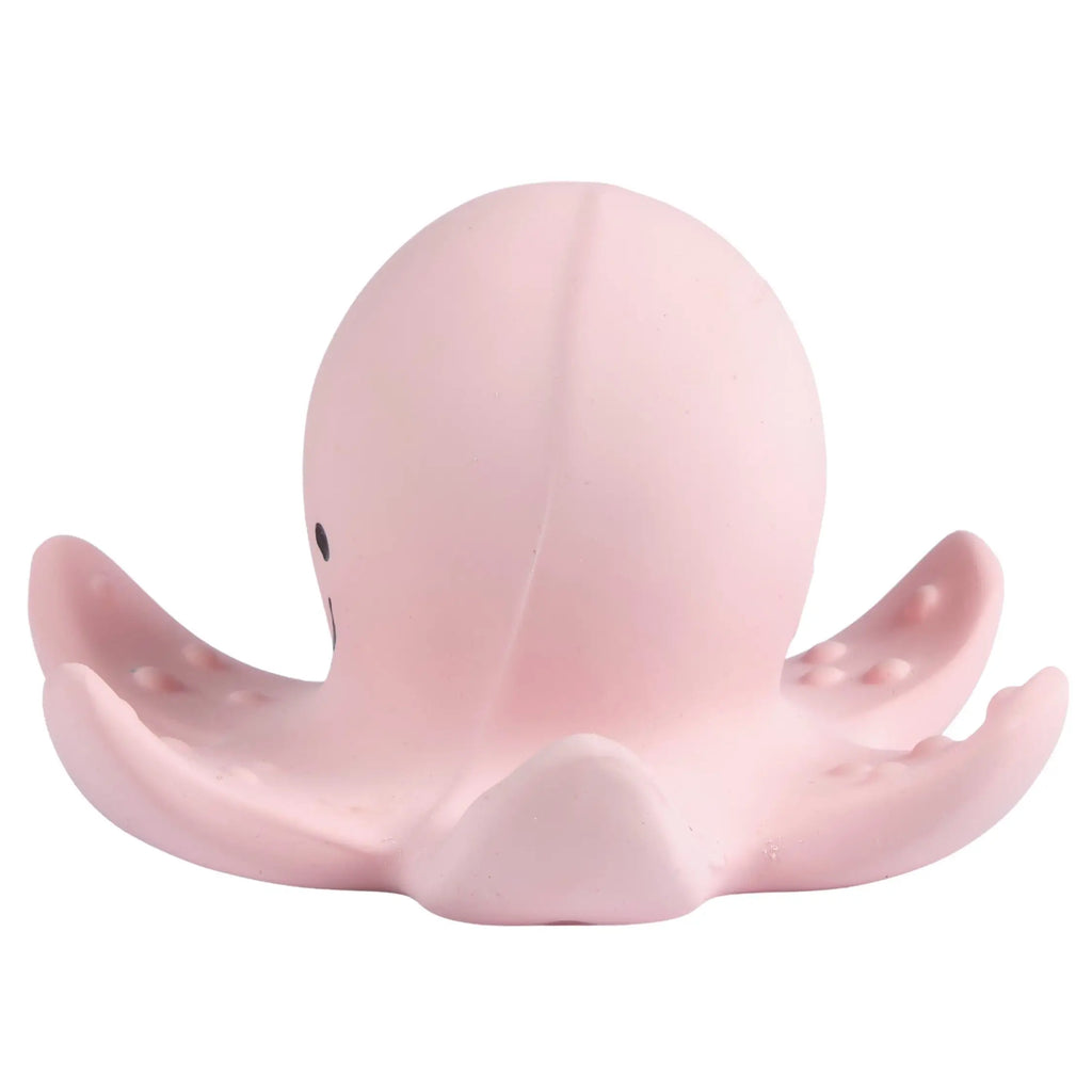 Natural Organic Rubber Teether, Rattle & Bath Toy - Octopus